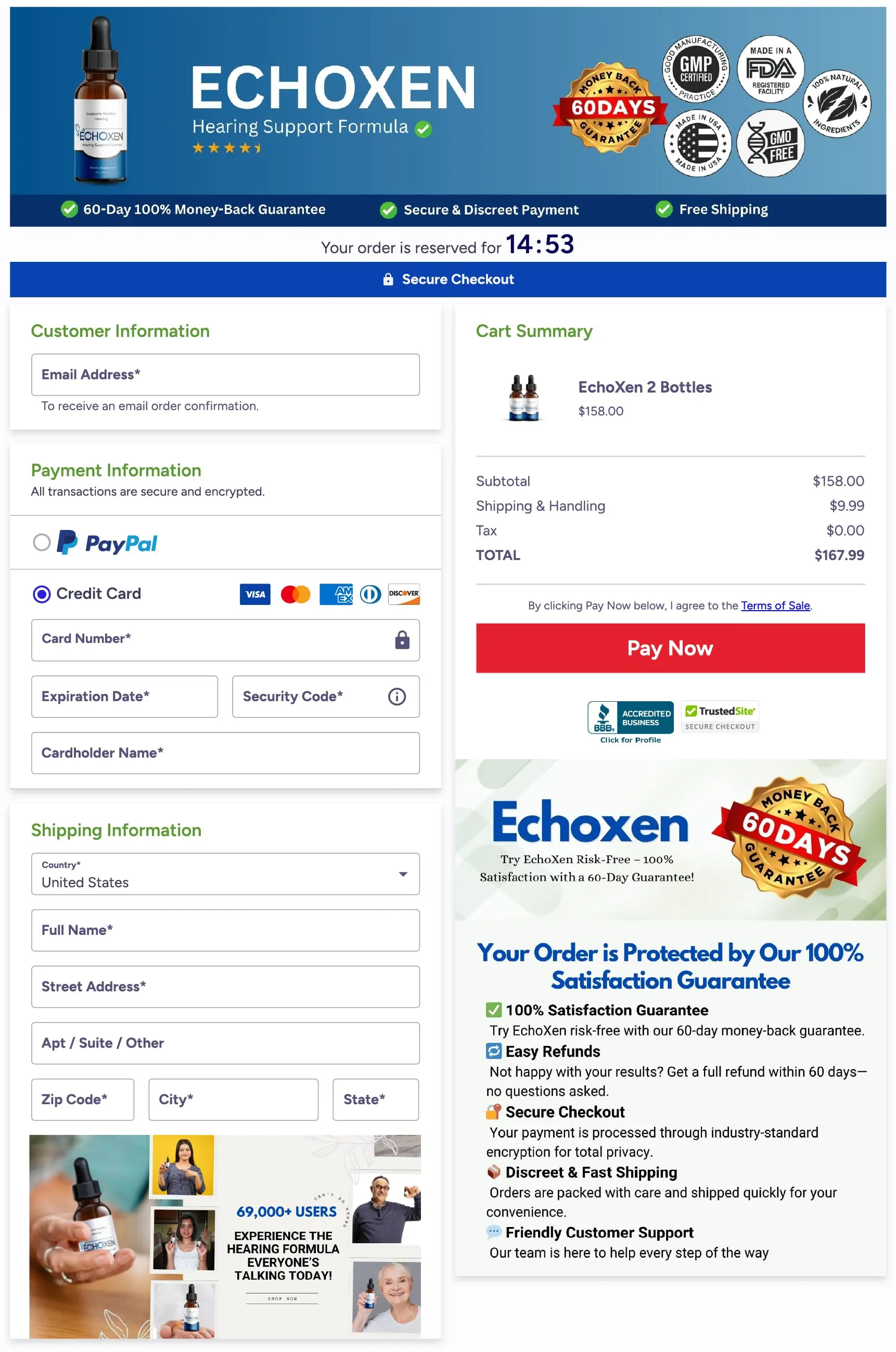 EchoXen CheckOut Page